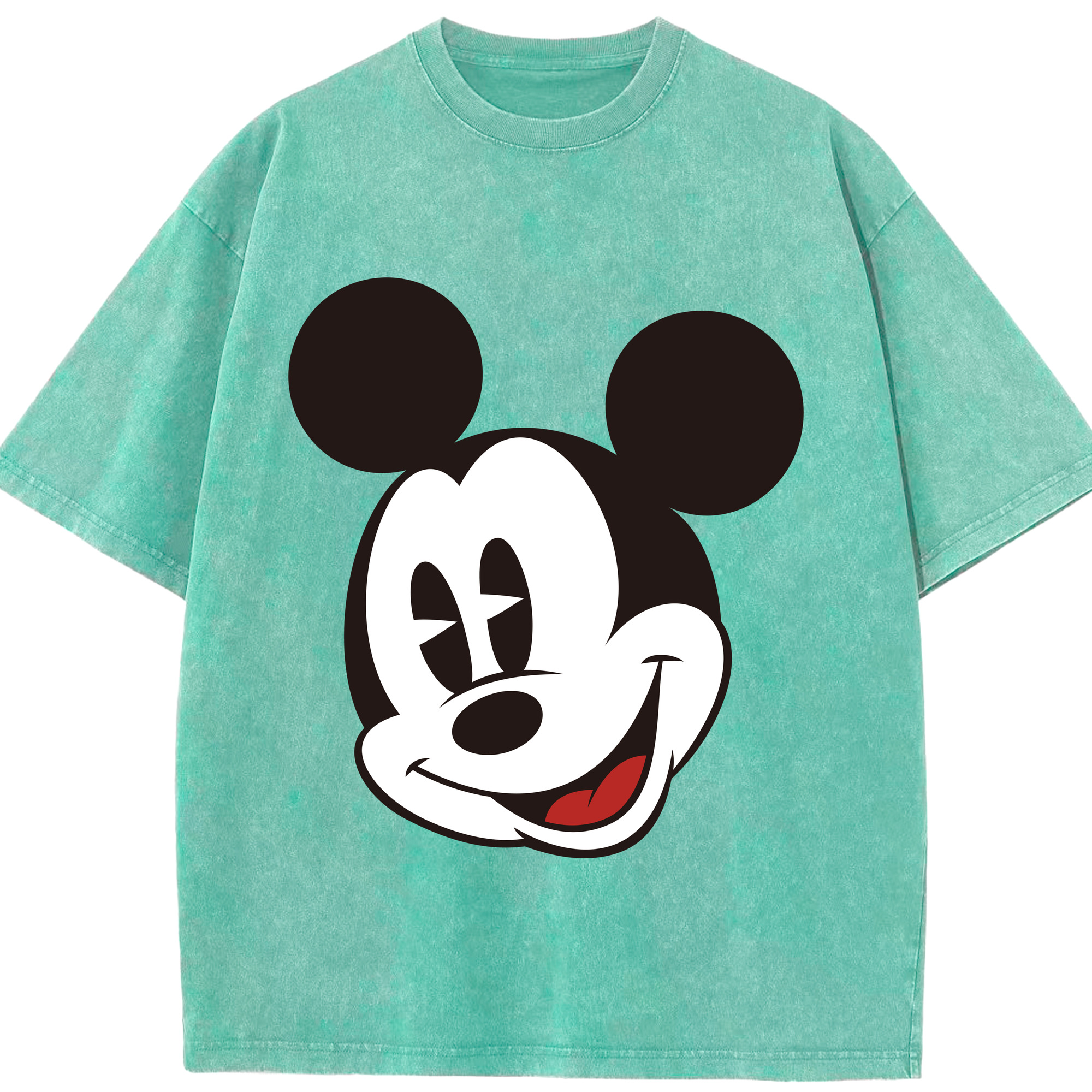 （画像用） ミッキーマウス Mickey Mouse 綿100% ヴィンテージ風 半袖Tシャツ（フロントプリント）
